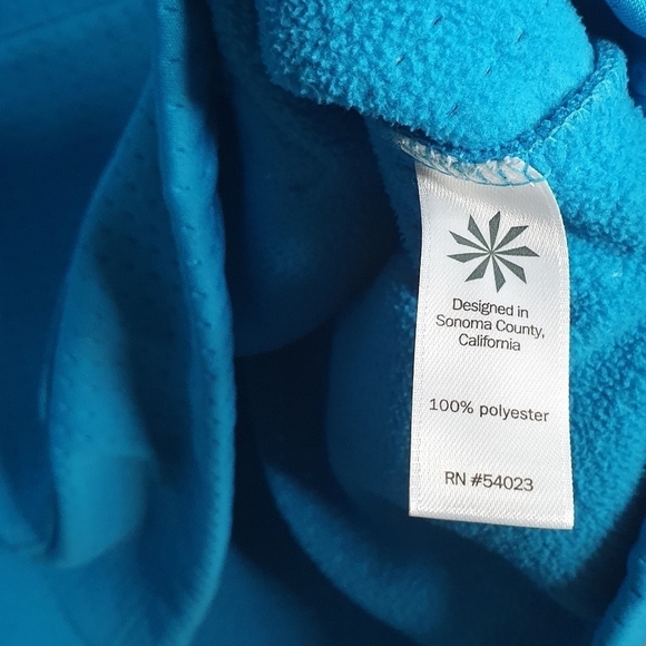 ATHLETA Atmosphere Anorak Jacket Quater Zip Thumb Blue holes‎ Women's Size S - Picture 14 of 15